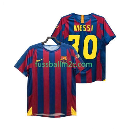 Fußballtrikots FC Barcelona Lionel Messi 30 Champions League 2006 Retro Heim Trikotsatz 2005